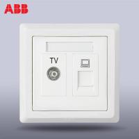 【ABB官方旗舰店】ABB开关插座面板abb德逸雅白弱电86型二位有线电视电脑插座AE325