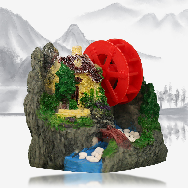 鱼缸树脂假山摆件假山山峰石水族箱装饰造型造景鱼缸布景假山石头高清大图