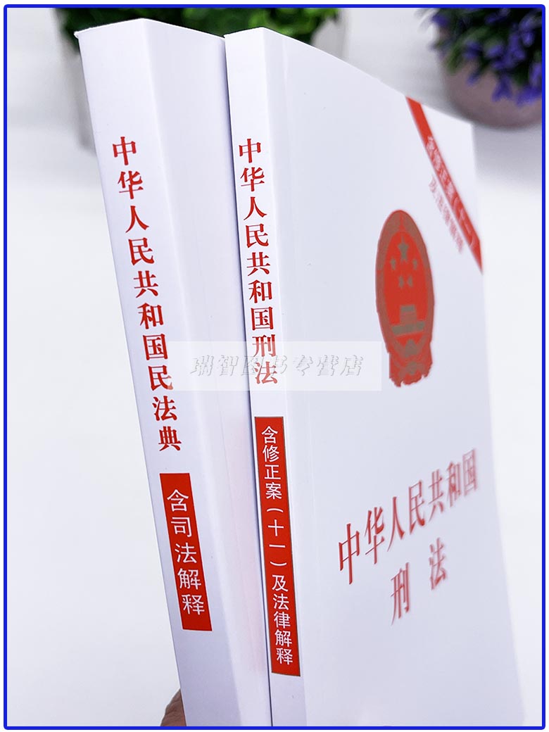 [正版]2023适用中华人民共和国民法典+刑法法条法律书籍全套2本民法典司法解释刑法含修正案十一单行本法律法规法律条文高清大图