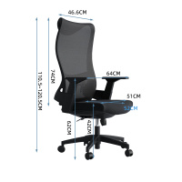 臻远 ZY-6612 办公椅转椅电脑椅职员椅会议椅子家用网面椅靠背椅 黑胶