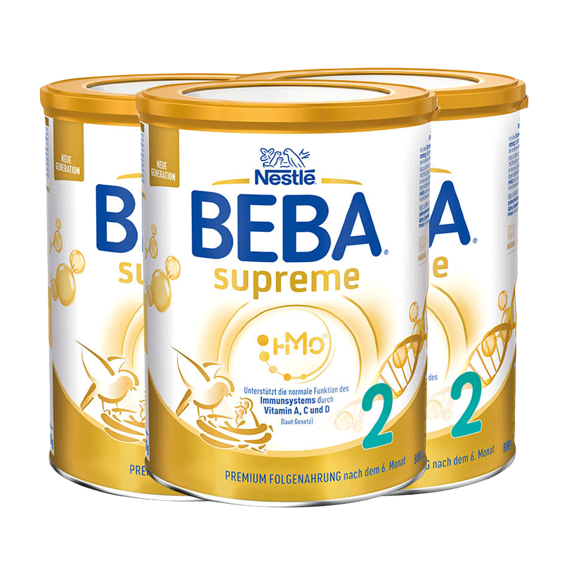Nestle雀巢BEBA贝巴至尊奶粉2段新版 800g/罐 德国原装进口[1罐装]