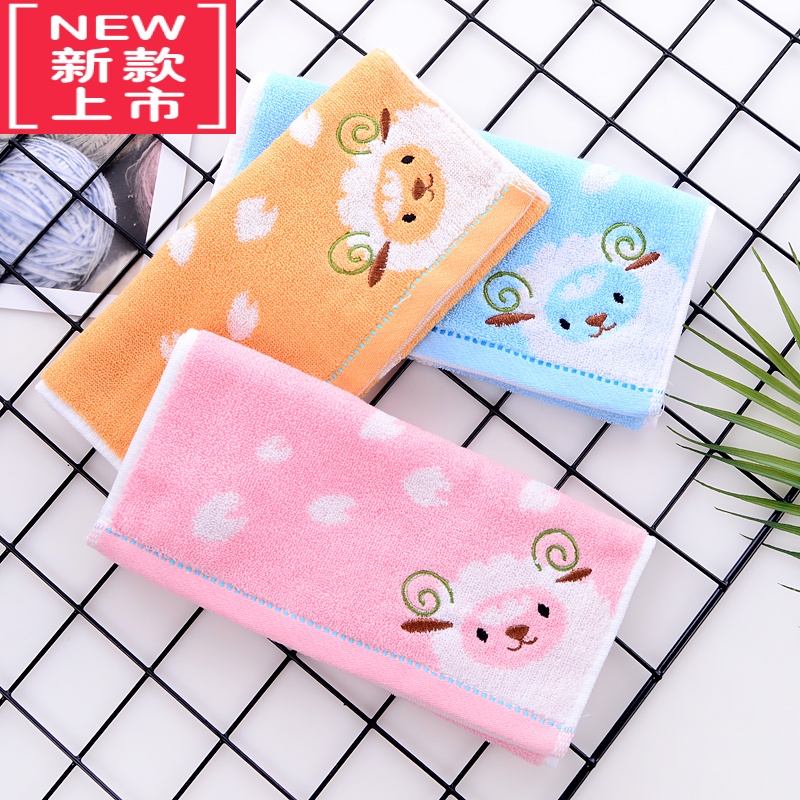 可莉允毛巾儿童洗脸家用柔软吸水幼儿园小孩用长方形小毛巾卡通童巾