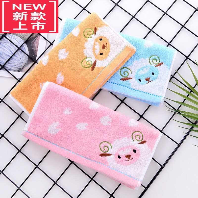 可莉允毛巾儿童洗脸家用柔软吸水幼儿园小孩用长方形小毛巾卡通童巾图片