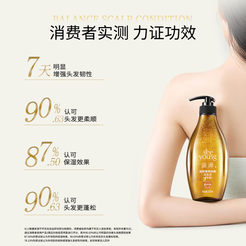 滋源 生姜强根健发洗头水(中干性) 535ml(单位:瓶) 松石绿高清大图
