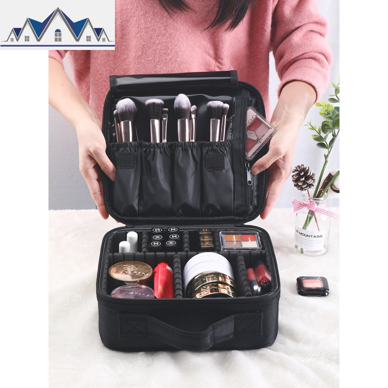 化妆包女小号手提便携ins风超火旅行化妆品收纳包大容量化妆箱 三维工匠高清大图