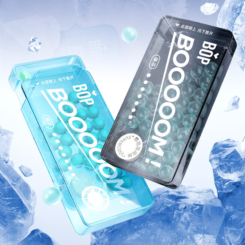 bop波普专研口香爆珠supercool极地薄荷味30粒1盒sup