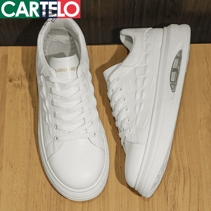 [线下专柜同款]卡帝乐鳄鱼(CARTELO)新款厚底休闲鞋鞋男鞋小白鞋板鞋潮鞋