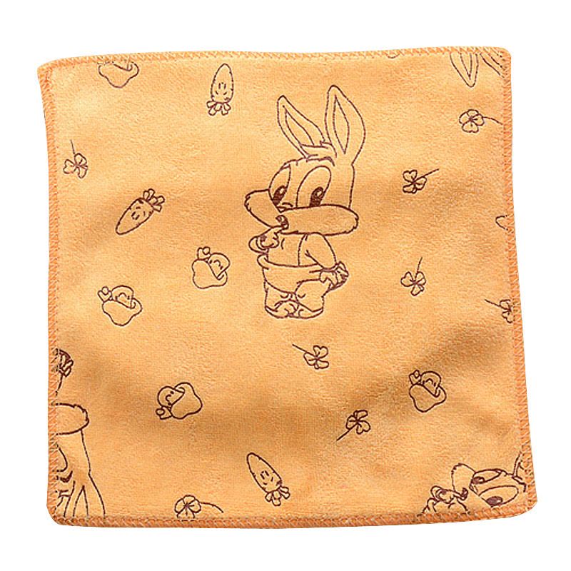 美帮汇幼儿园毛巾挂式儿童专用小方巾带挂钩四方手帕洗脸比全棉吸水图片