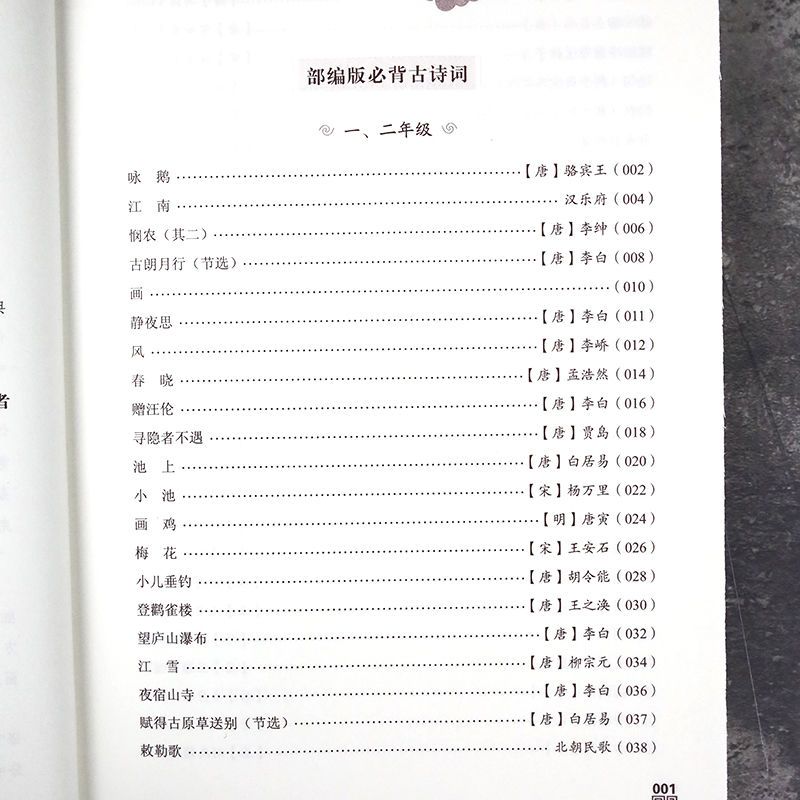 小学生必背古诗文小学生必背古诗词169首小学生必背文言文带注释 小学生必背文言文