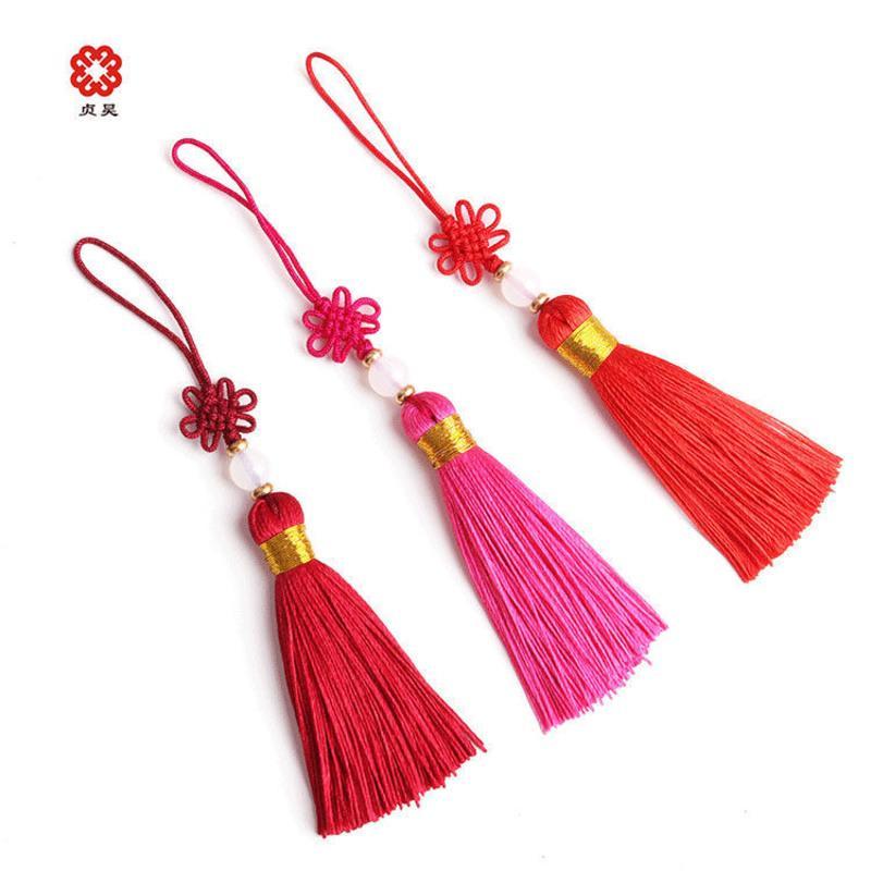 中国结挂件绳子小书签流苏穗子古风diy手工材料装饰编织线饰品 小书签