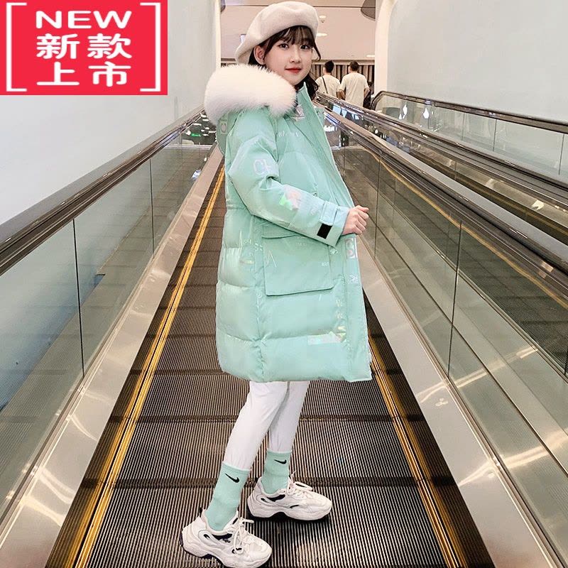 可莉允欧洲站女童时髦棉衣2022冬季新款儿童羽绒服洋气女孩免洗棉袄潮牌棉服图片