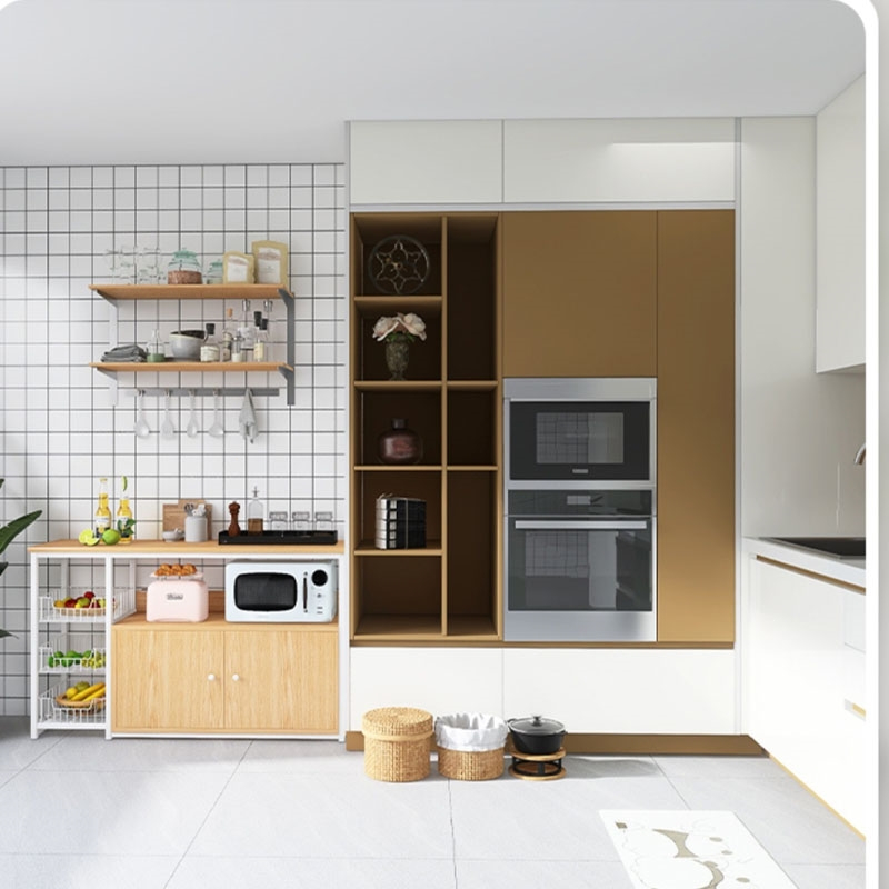 法耐厨房柜子储物柜置物架落地多层家用烤箱橱柜多功能微波炉架收纳架