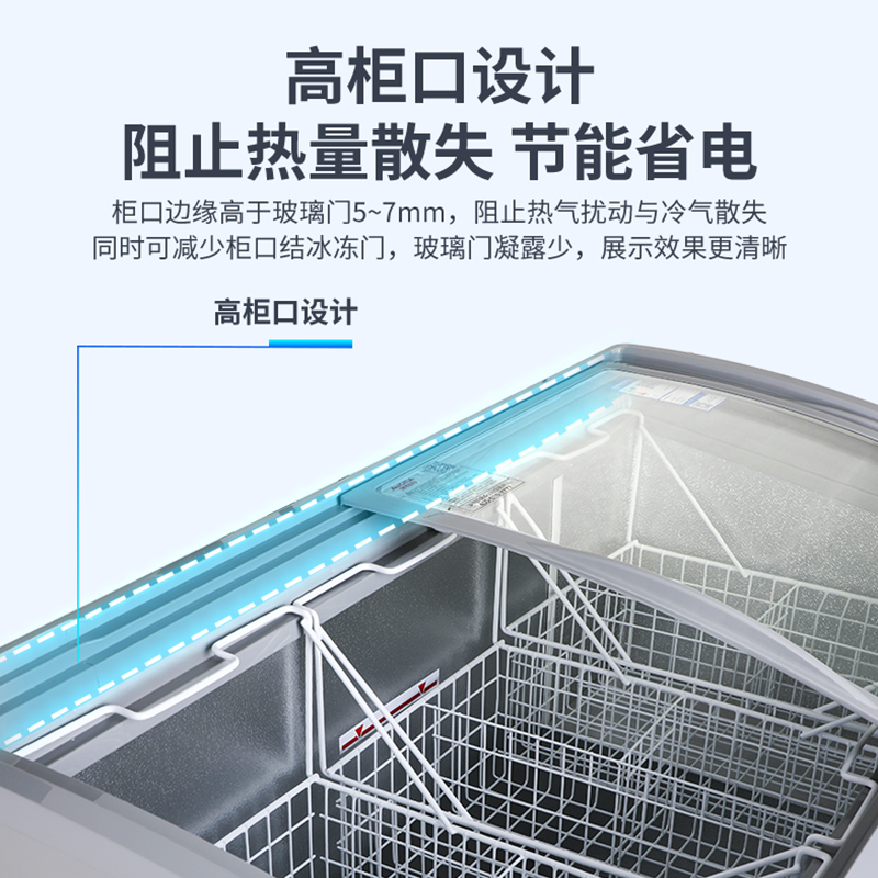 澳柯玛(AUCMA) 展示柜 SD-280 280升-30℃度商用大容量大型保鲜冰柜