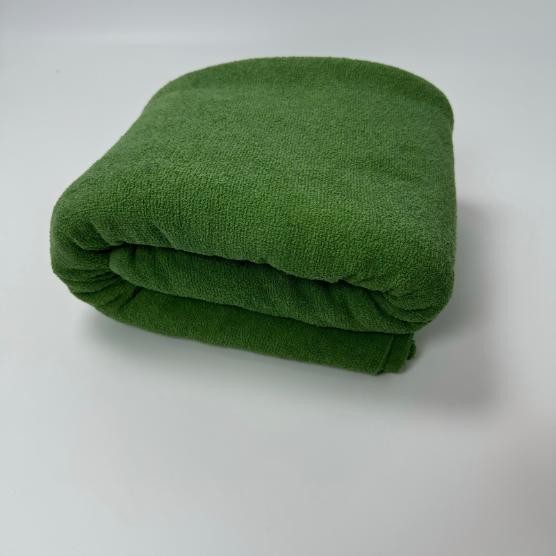 梦丽赛 纯色毛巾被绿色毛巾被 150cm×200cm (条)高清大图