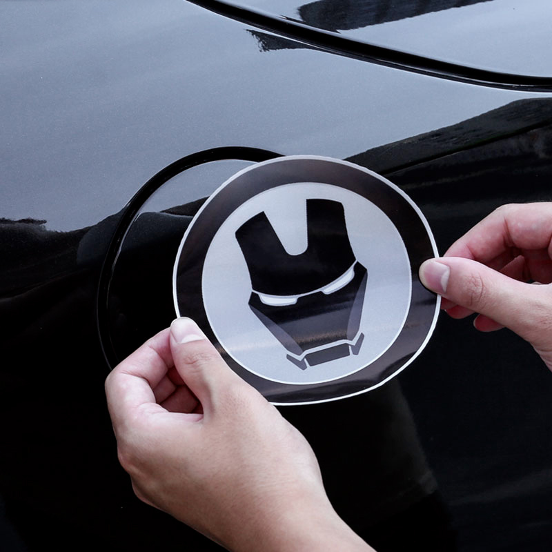 创意汽车油箱盖贴纸个性卡通防水汽车装饰贴9295加油提示贴