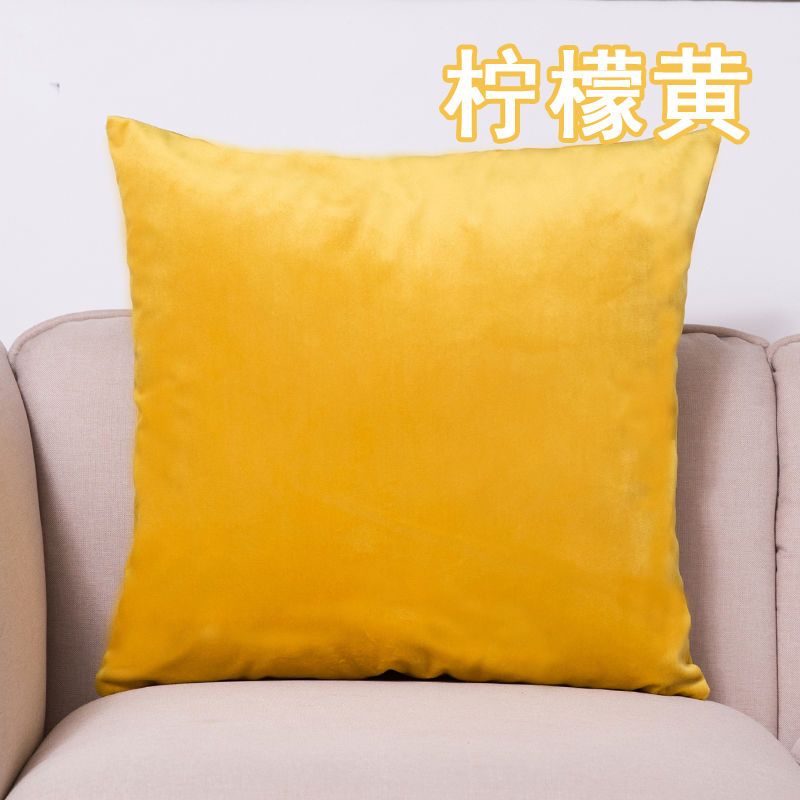 北欧纯色天鹅绒抱枕靠垫沙发抱枕套正方形靠背套长方形不含芯