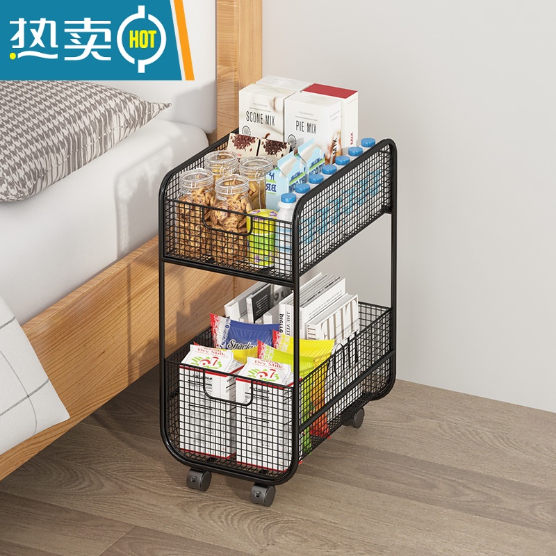 敬平办公室置物架小推车收纳柜桌下书架书包零食桌面床头工位放包器高清大图