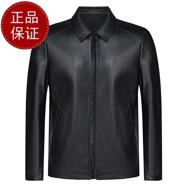 掉皮包换 正品海宁新款头层真皮皮衣男纯皮绵羊皮韩版机车服帅气商务夹克外套潮早买早便宜图片
