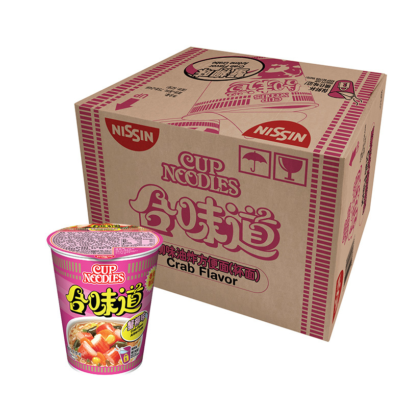 中国香港Cup Noodles合味道杯面 方便面 蟹柳味75g*24/箱 方便速食杯面泡面开杯乐