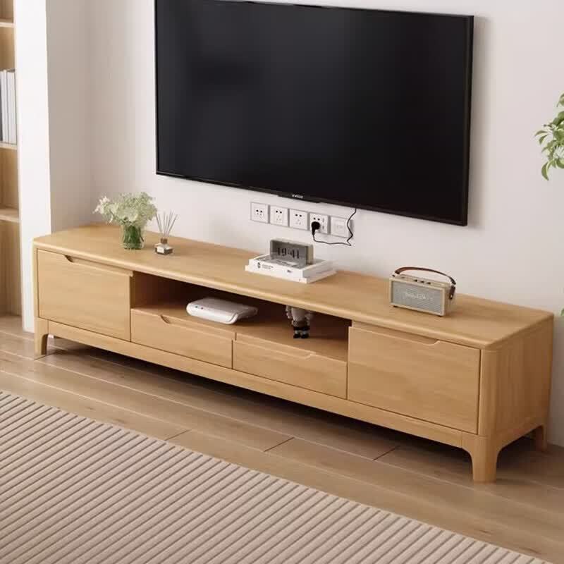 晋舰现代简约电视柜小户型多尺寸家用电视柜 胡桃色1500*400*480mm高清大图