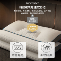 南极人(NanJiren)家纺 天然乳胶枕头一对套护颈椎助睡眠家用荞麦枕芯单人专用午睡整头男
