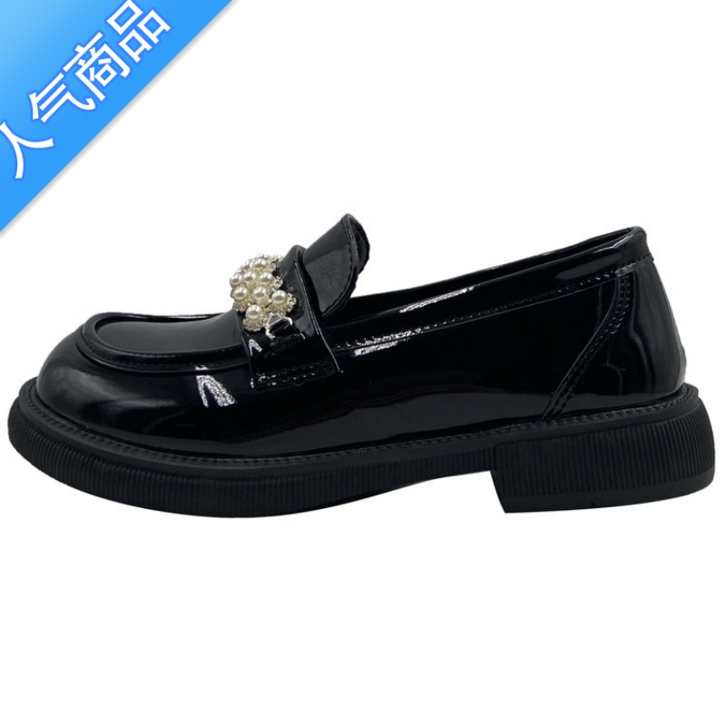 SUNTEK平底鞋小皮鞋女小众设计感法式复古一脚蹬乐福鞋玛丽珍女鞋英伦风高清大图