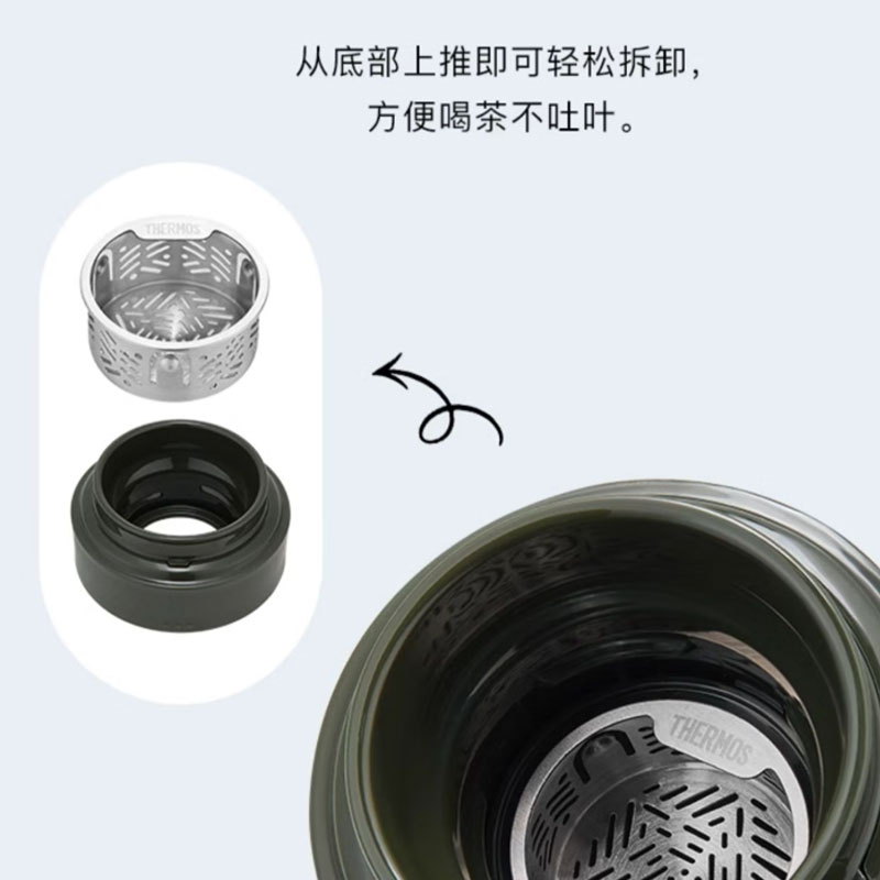 膳魔师(THERMOS)TCMV-400 LC BK 陶瓷内胆 保温杯 400ml 黑灰色 (单位:个)高清大图