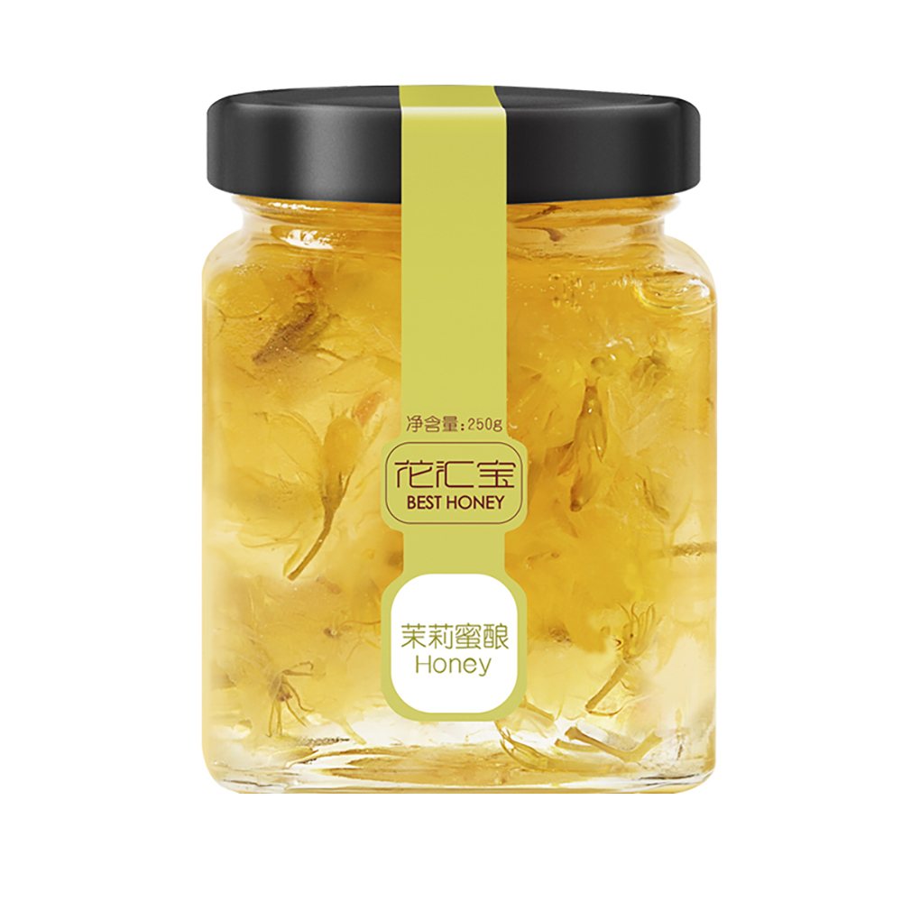 花汇宝 茉莉蜜酿 鲜花与蜂蜜的邂逅 净含量250g一瓶装 天然滋补蜂蜜 滋补花蜜
