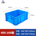 大唐御全新材料塑料周转箱大尺寸厚款环保工业风包装货物抗摔中转箱 400-160箱 绿色【无盖】