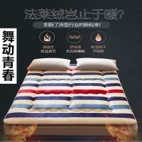 法兰绒加厚保暖床垫子双人可折叠榻榻米床褥学生宿舍垫被