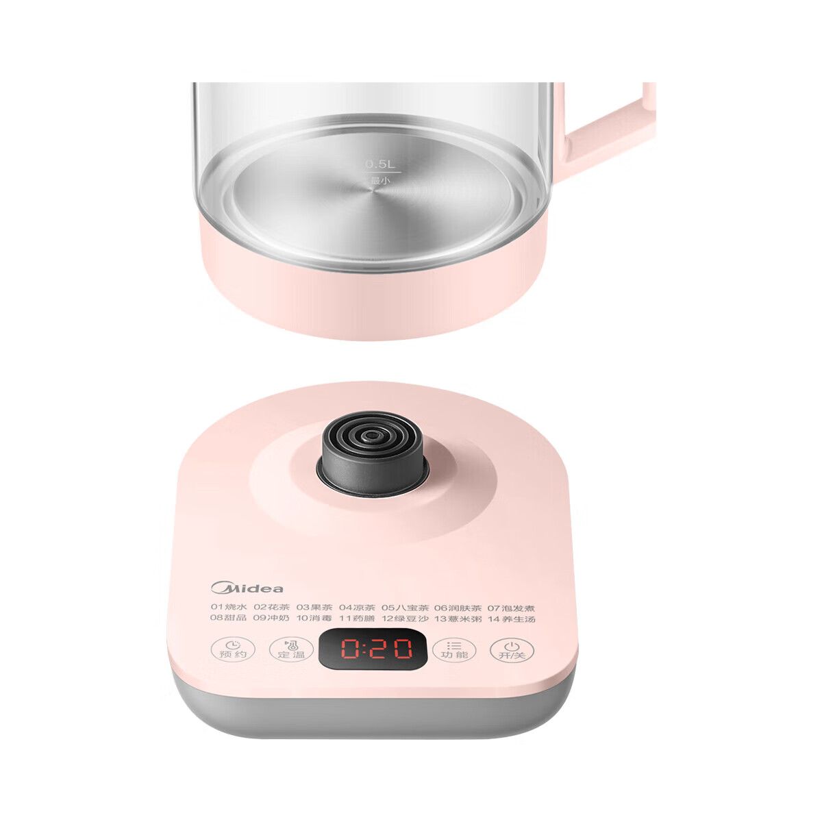 美的(Midea) 多功能玻璃壶中药玻璃煮茶器养生壶MK-YS15E107高清大图