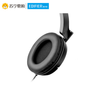 Edifier/漫步者 H841P手机笔记本电脑头戴式重低音乐3.5mm插孔有线耳机带麦便携耳麦 黑色