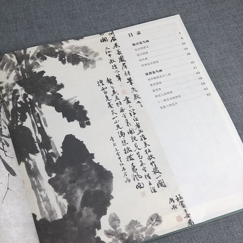 [正版]陈淳 徐渭写意花鸟画谱 名家课徒稿临本 中国画泼墨入门临摹练习画册 水墨画花鸟绘画技术教程欣赏作品 上海人民美术高清大图
