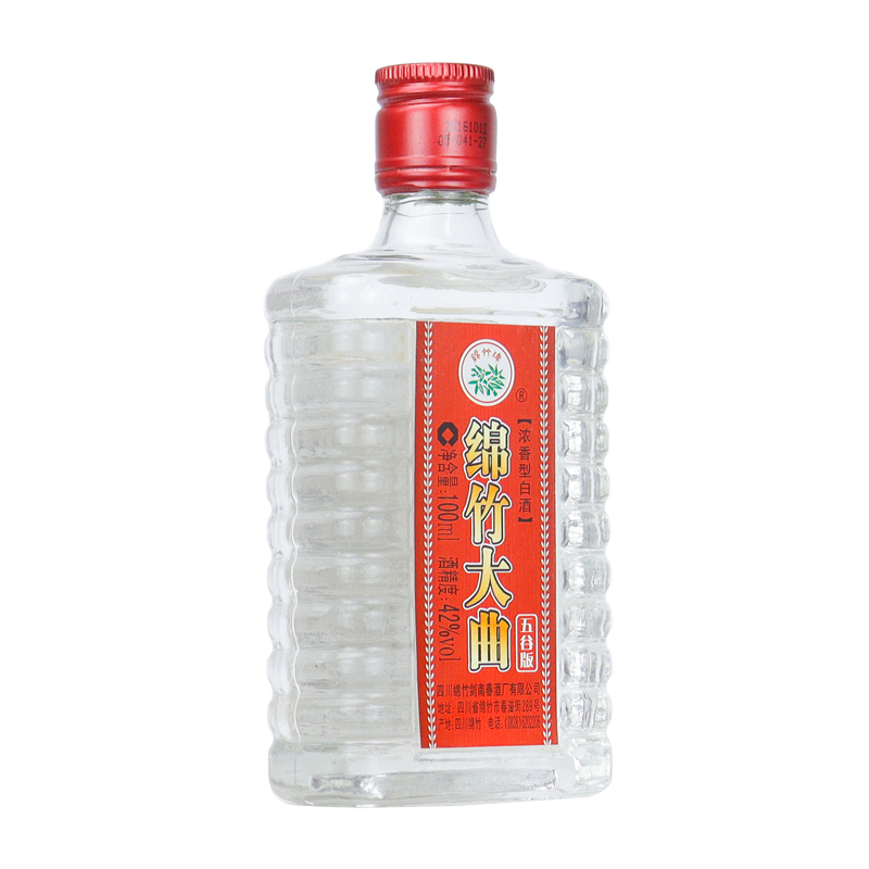 剑南春 绵竹大曲五谷版小酒42度100ml*12瓶光瓶 浓香型白酒
