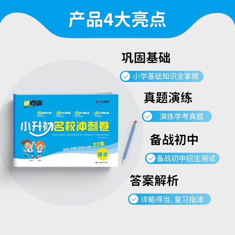 小升初名校冲刺卷 语文 六年级小升初模拟试卷语数英必刷题六年级暑假衔接毕业总复习资料