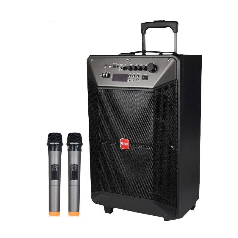 万利达12英寸大功率户外移动音箱拉杆音响视频