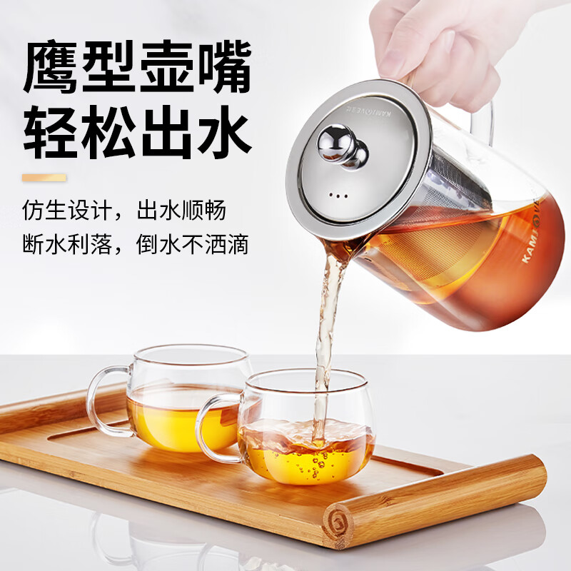 金灶(KAMJOVE) A-01 不锈钢内胆 茶壶 1.00 套/个 (计价单位:个) 透明高清大图