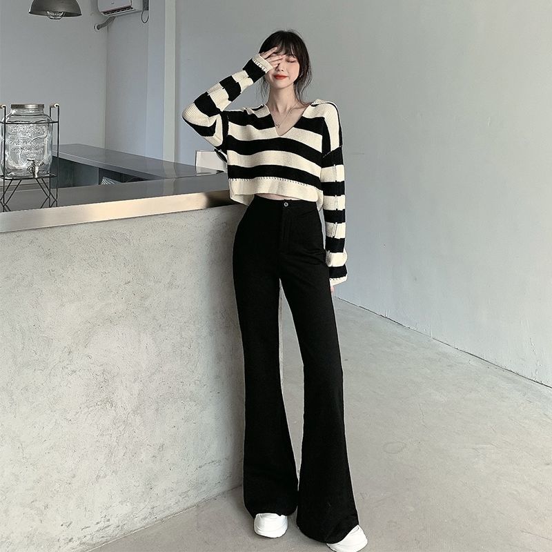 轻熟风毛衣阔腿裤子套装2021早秋冬季新款女装时尚小众气质两件套