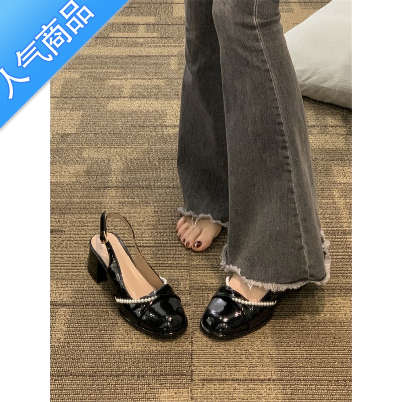 SUNTEK仙女风凉鞋女夏季2023配裙子高级感玛丽珍高跟鞋法式温柔N跟晚2高清大图