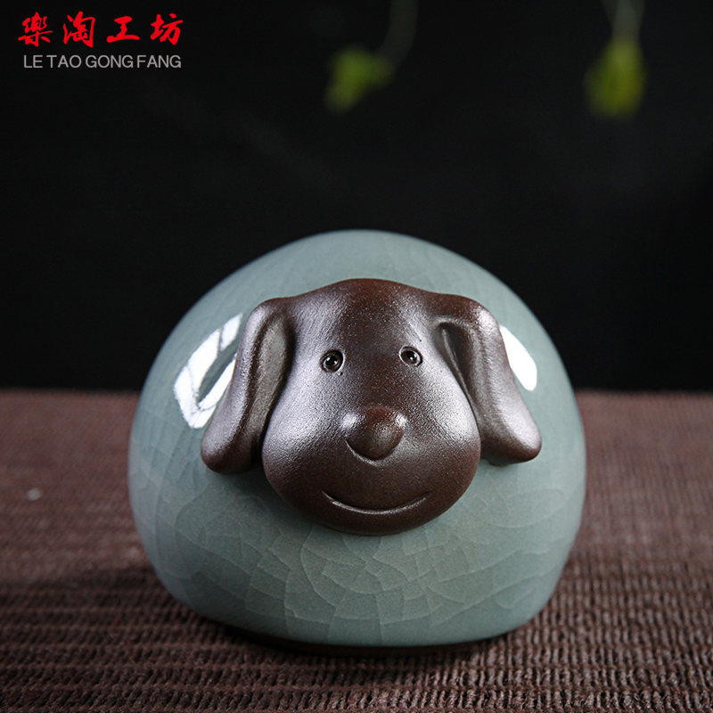 可爱十二生肖摆件小羊小牛陶瓷工艺品小动物创意客厅家居装饰摆设 三维工匠 吉祥鼠高清大图