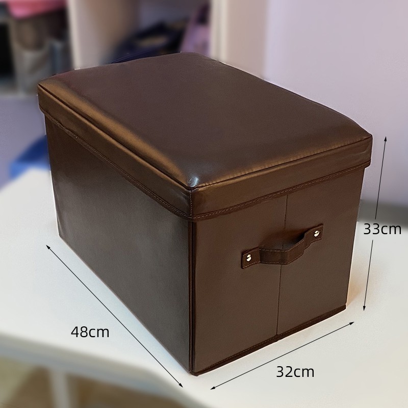 收纳凳子储物凳可坐人收纳箱长方形沙发凳子家用整理箱玩具箱布艺 三维工匠高清大图