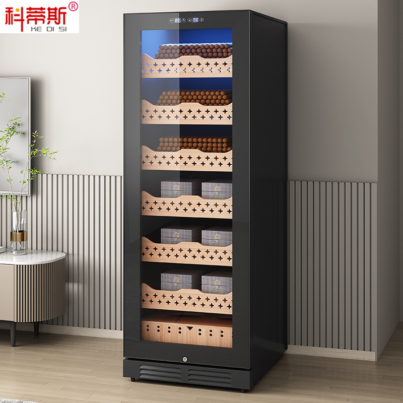 科蒂斯 四季恒温风冷无霜压缩机雪茄柜家用红酒雪茄储存柜带锁