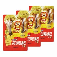 三只松鼠花椒锅巴香脆麻辣味膨化休闲零食花椒锅巴108g*3袋
