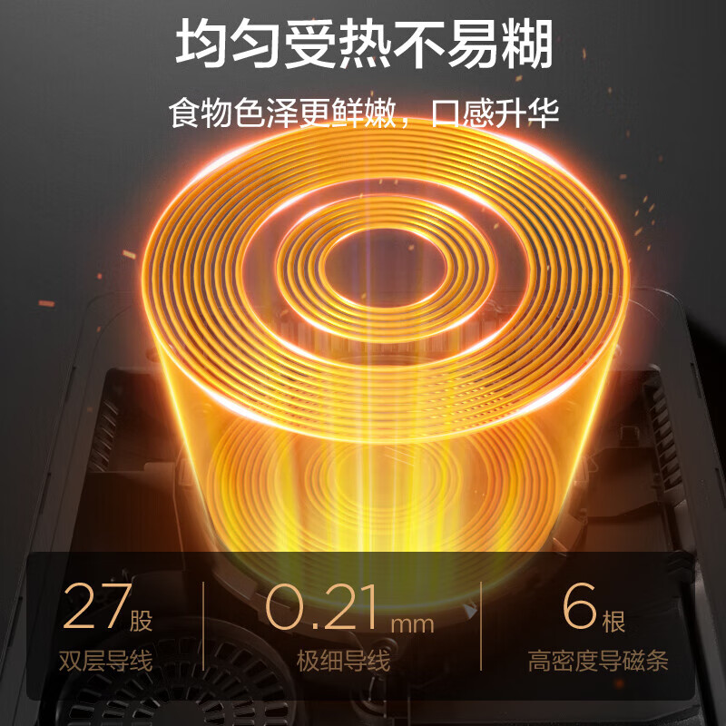 美的(Midea) 电磁炉 家用大功率带锅电磁灶电火锅一体 柴火灶电磁灶电池炉薄防水 MC-CL22X3-103高清大图