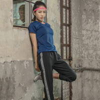 2018新款瑜伽服健身服夏潮户外晨跑步短袖短裤运动套装