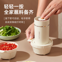 绞肉机家用料理机搅拌机绞馅机小型辅食机搅肉机打肉机电动搅碎机碎肉机绞蒜佐料机 1.2L双刀四碗551