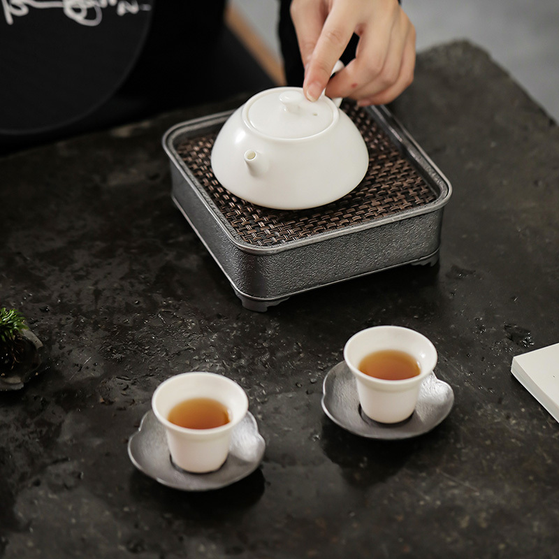 領藝 德化白瓷玉瓷石瓢壶功夫茶具茶壶猪油白泡茶器 伍华石瓢壶(素烧釉)