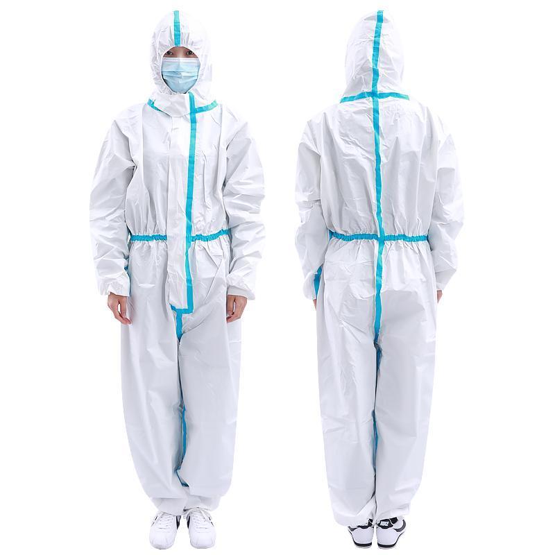 可孚医用防护服一次性连体全身隔离衣大白飞机式医护专用防疫鞋套
