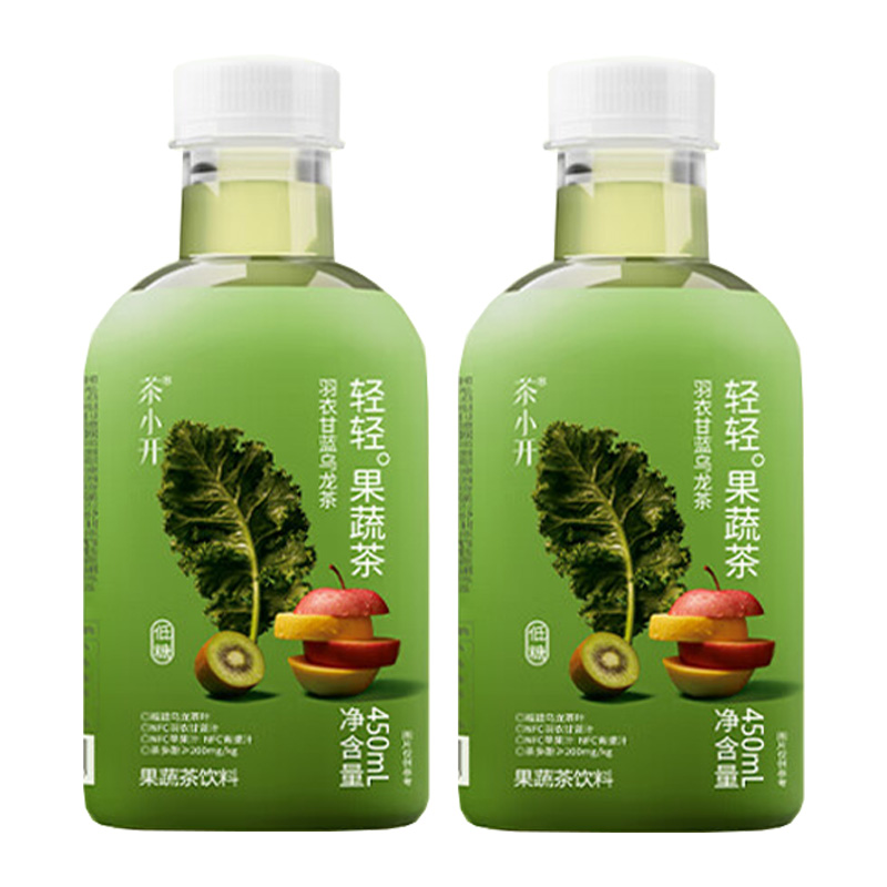 茶小开 羽衣甘蓝乌龙茶 450ml*15瓶 箱高清大图