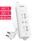 得力(deli) 18273 新国标安全插座插排儿童保护门3位2米白色(单位:只)